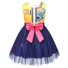 Girls K-Pop Demon Hunters Rumi Costume - Yellow Blue Tutu Dress Rumi Cosplay