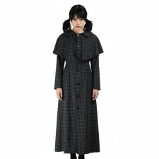 Wednesday Season 2 Coat - Checkered Wool Coat Jenna Ortega Wednesday Cosplay