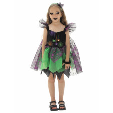 Girls Witch Costume - Black Green Dress Witch Cosplay