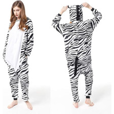 Kids Zebra Costume - Onesie Jumpsuit Zebra Cosplay
