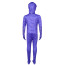 IF Blue Costume - Purple Bodysuit Mask Set Blue Cosplay