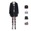 Joker Folie a Deux Harley Quinn Costume - Checkered Black and White Coat Shirt Set Harley Quinn Cosplay