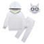 Kids Sprunki White Wenda Costume - Hoodie Pants Mask Set White Sprunki Cosplay