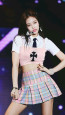 Blackpink Jennie Costume - Pink Plaid Skirt White Shirt Black Tie As If It's Your Last Jennie Cosplay