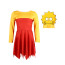 The Simpsons Lisa Costume - Red Dress Lisa Cosplay