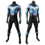 Young Justice Nightwing Dick Grayson Costume - White Logo Bodysuit Nightwing Cosplay