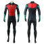 Son of Batman Robin Costume - Red Green Bodysuit Animated DC Robin Cosplay