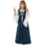Girls Medieval Renaissance Costume - Dress Medieval Cosplay Red Black Green Blue