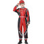 Formula 1 Racing Suit Costume - Red Jumpsuit Racer Driver Cosplay