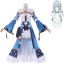 Honkai Impact 3 Theresa Apocalypse Deluxe Costume - White Blue Dress Wig Full Set Theresa Apocalypse Cosplay
