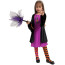 Kids Black Cat Witch Costume - Purple Dress Hat Set Witch Cosplay