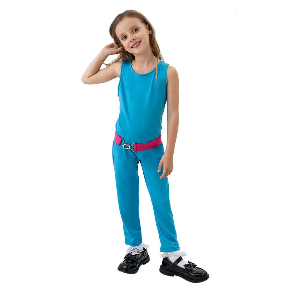 Girls Barbie Movie Costume - Classic Aerobic Barbie Exercise Cosplay