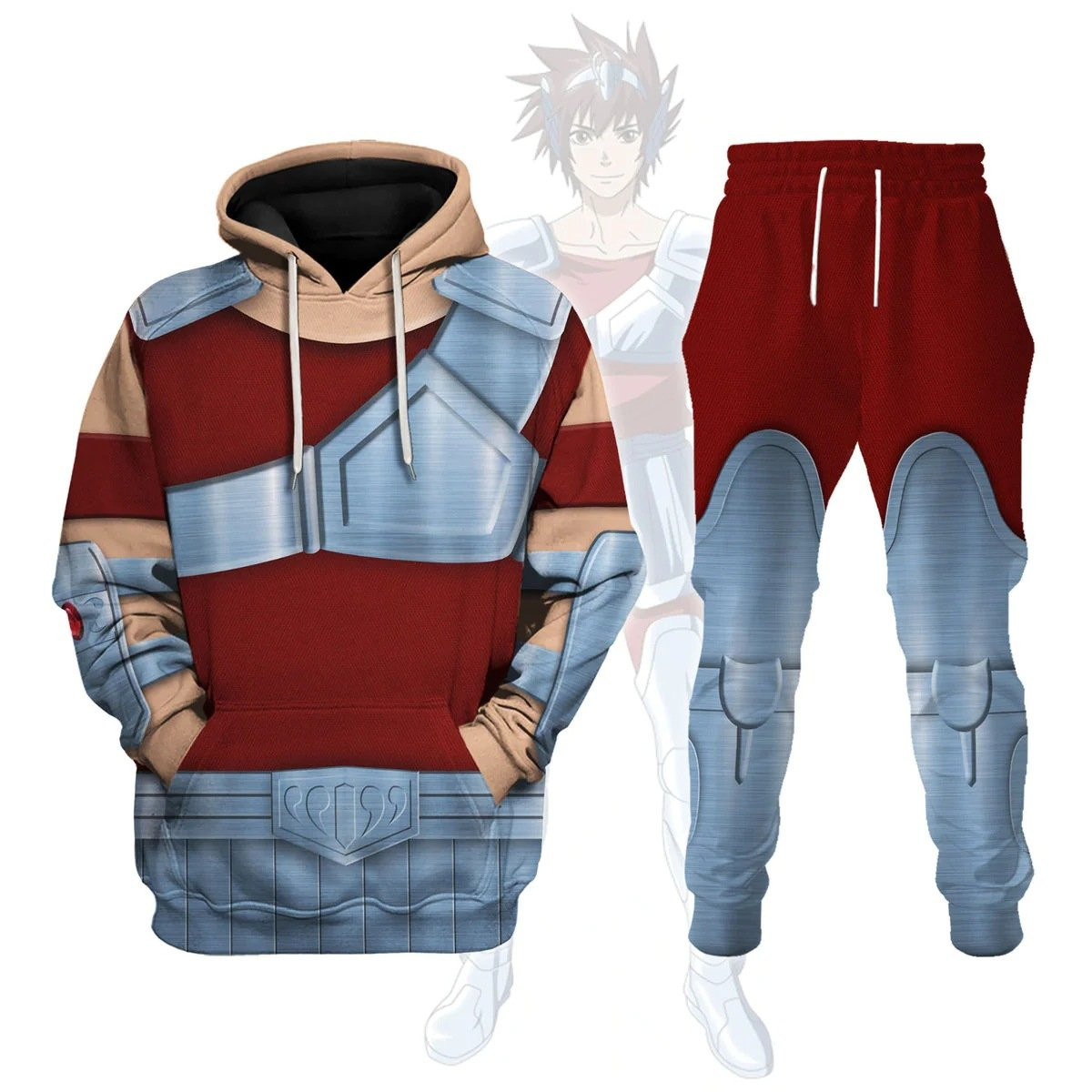 Saint Seiya Knights Of The Zodiac Pegasus Seiya Costume - Hoodie Sweatpants Pegasus Seiya Cosplay