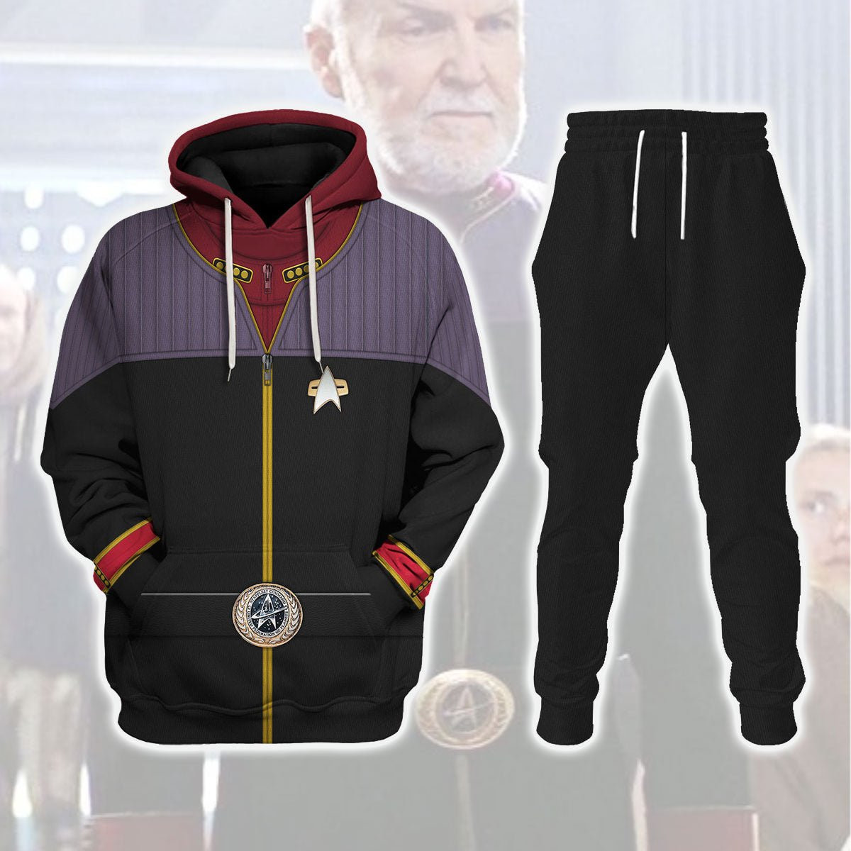 Star Trek Flag Officer Costume - Hoodie Sweatpants Flag Officer Cosplay