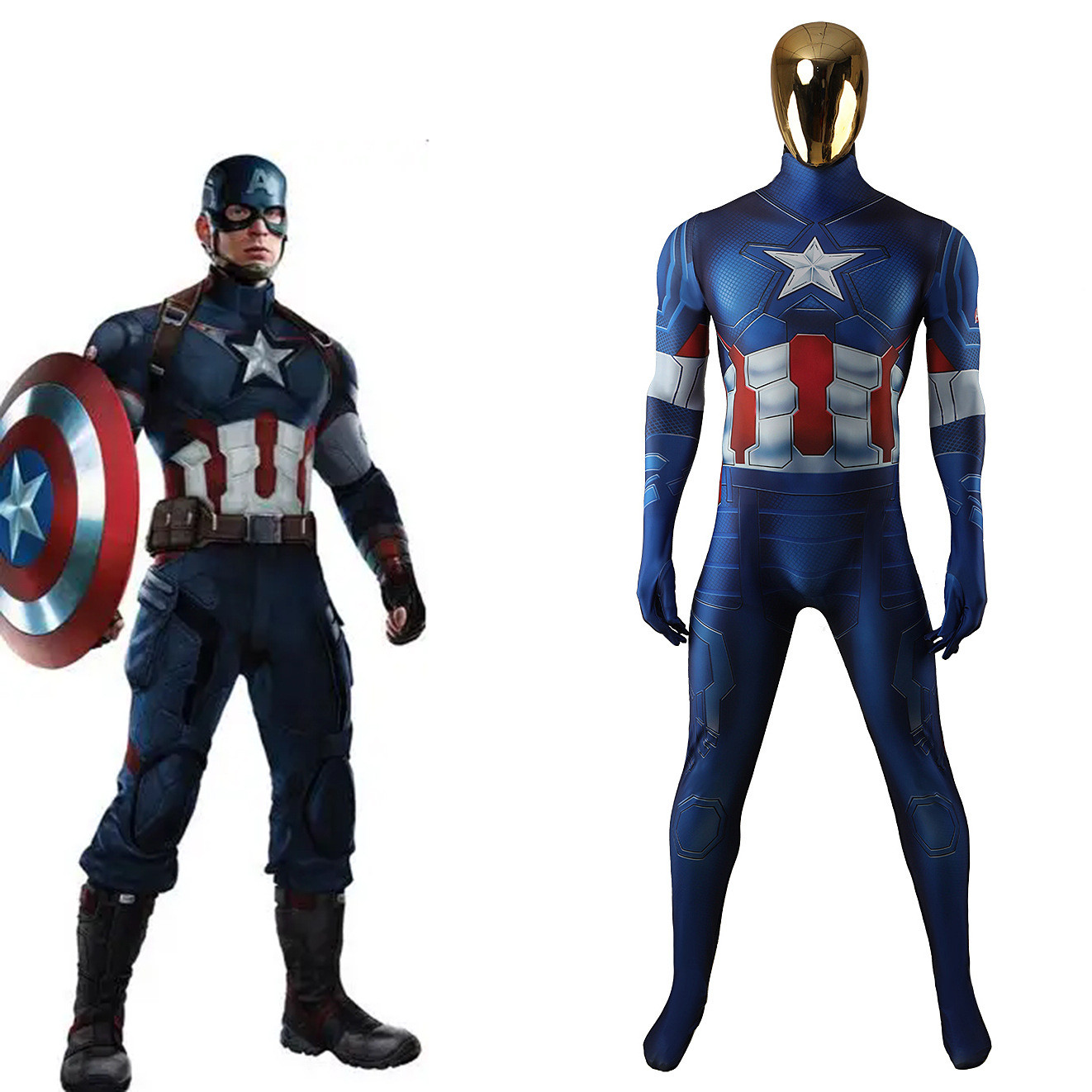 Avengers Captain America Civil War Costume - Bodysuit Captain America Cosplay