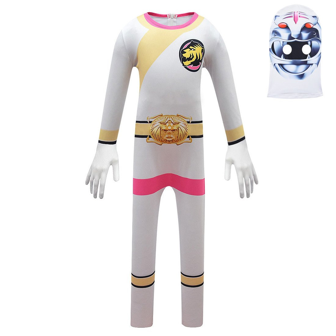 Hyakujuu Sentai Gaoranger Gao White Kids Lycra Cosplay Costume