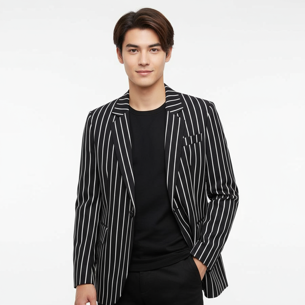 Ozzy Osbourne Costume - Striped Black Jacket Ozzu Osbourne Cosplay