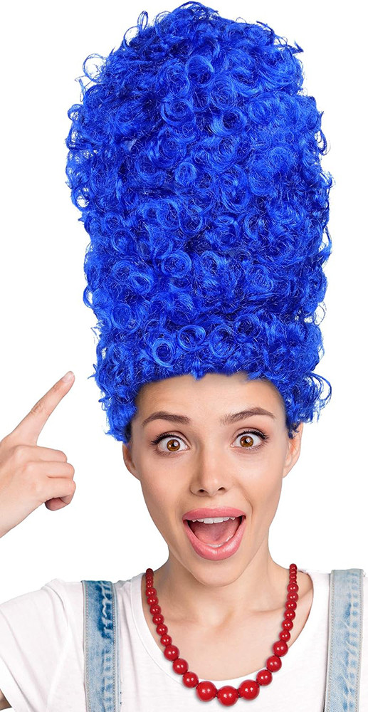 Simpsons Marge Simpson Wig - Blue Beehive Wig Marge Simpsons Cosplay Costume