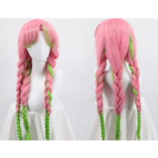 Demon Slayer Kanroji Mitsuri Pink Green Wig