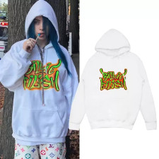 Billie Eilish Costume - White Graffiti Sweater Billie Eilish Cosplay