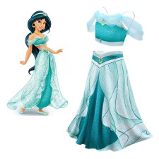 Girls Jasmine Costume -  Jasmine Dress Cosplay
