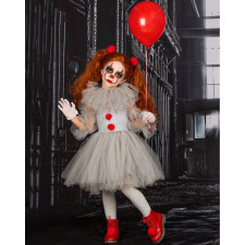 Pennywise Girls Costume - Scary Clown Tutu Dress Pennywise Cosplay