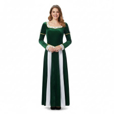 Shrek Princess Fiona Costume - Green White Dress Princess Fiona Cosplay