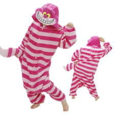 Alice's Adventures In Wonderland Cheshire Cat Costume - Onesie Jumsuit Cheshire Cat Cosplay