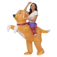 Riding Dog Inflatable Costume