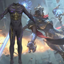 Arcane Viktor Transformed Costume - Black Purple Bodysuit Acane Viktor Cosplay