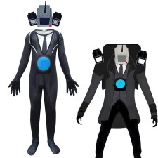Kids Skibidi Toilet Titan Cameraman Costume - Titan Cameraman Cosplay