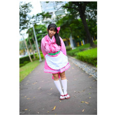 Demon Slayer Tsuyuri Kanao Costume - Pink Maid Tsuyuri Kanao Cosplay