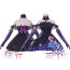 Honor of Kings Angela Costume - Black Purple Mini Dress Full Set Angela Cosplay