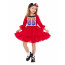 Girls Day of the Dead Skeleton Costume - Red Dress Set Skeleton Cosplay