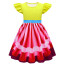 Girls Fancy Nancy Clancy Costume - Red Yellow Dress Mask Set Fancy Nancy Cosplay
