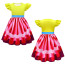 Girls Fancy Nancy Clancy Costume - Red Yellow Dress Mask Set Fancy Nancy Cosplay