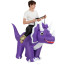 Jurassic World Riding Purple Triceratops Dinosaur Inflatable Costume - Riding Triceratops Cosplay