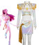Girls KPop Demon Hunters Mira Stage Costume - Shiny White Shorts Top Full Set Kpop Mira Cosplay