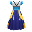 Girls K-Pop Demon Hunters Zoey Costume - Blue Yellow Flying Sleeves Long Dress Zoey Cosplay