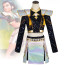 Girls KPop Demon Hunters Zoey Stage Costume - Sparkling Black & White Shirt Skirt Full Set Kpop Zoey Cosplay