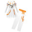 Girls K-Pop Demon Hunters Zoey Costume - White Gold Mini Dress Pants Set Stage Outfit Zoey Cosplay