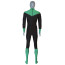 Green Lantern John Stewart Costume - Classic Black Green Bodysuit Green Lantern Cosplay