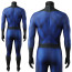 The Fantastic Four Mister Fantastic Costume - Muscle Pattern Navy Bodysuit Mr Fantastic Cosplay