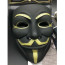 V For Vendetta Mask - Black And Gold V For Vendetta Cosplay Costume Mask