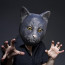 Black Cat Punk Mask - Black Cat Cosplay Costume Mask Prop