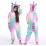 Kids Green Pink Galaxy Unicorn Costume - Onesie Jumpsuit Green Pink Galaxy Unicorn Cosplay