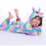 Kids Yellow Blue Galaxy Unicorn Costume - Onesie Jumpsuit Yellow Blue Galaxy Unicorn Cosplay