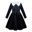 Girls Wednesday The Addams Family Costume - Long Sleeve Dress Wig Set Wednesday Addams Cosplay