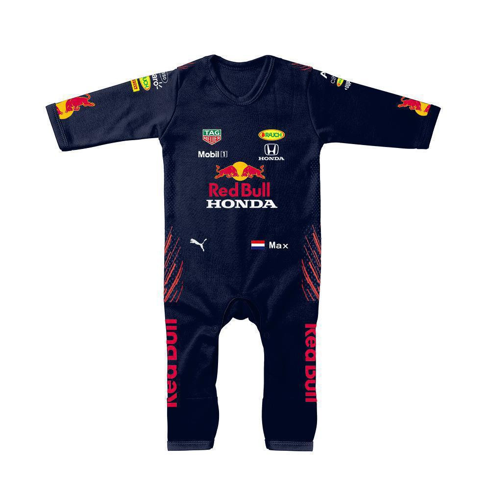 Formula 1 Redbull Dark Blue F1 Racing Suit Racer Driver Jumpsuit Baby Onesie