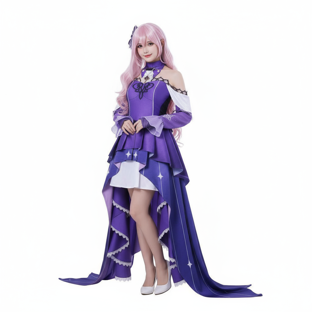 Honkai Star Rail Herta Costume - Purple Dress Herta Cosplay